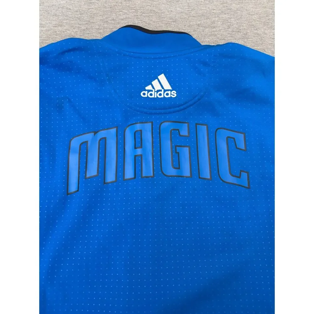 Adidas NBA Orlando Magic Track Jacket Mens Large Blue Conference Champs Patches